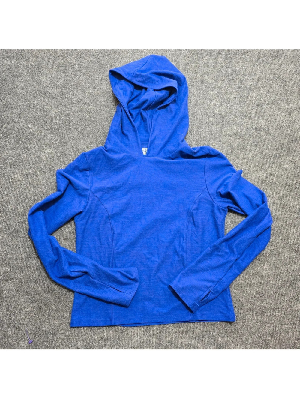 Victoria’s Secret On Point Flow Hooded Long Sleeve Top Women’s L Blue Nylon